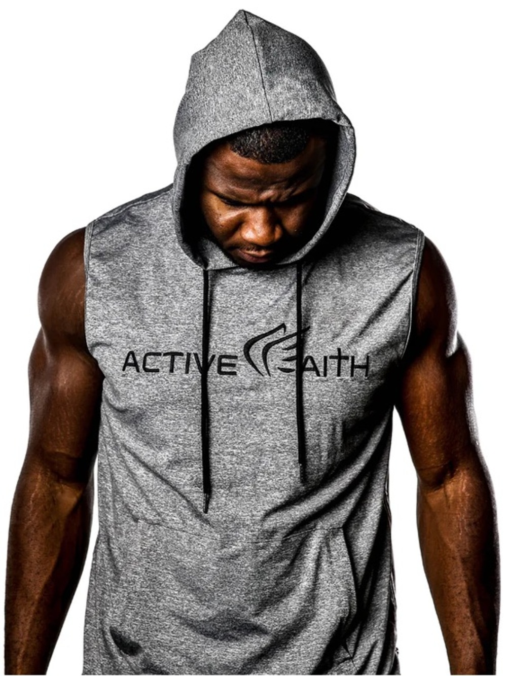 Active Faith Men’s Sleeveless Performance Hoodie Size Large